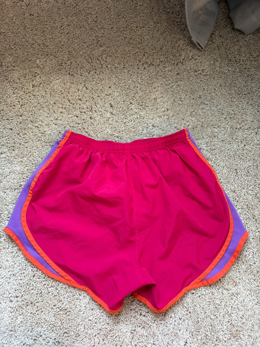 Nike Hot Pink Dri-FIT Running Shorts with Silver Swoosh - Picture 3 of 4
